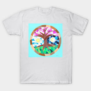 Cherry blossom tree in mosaic T-Shirt